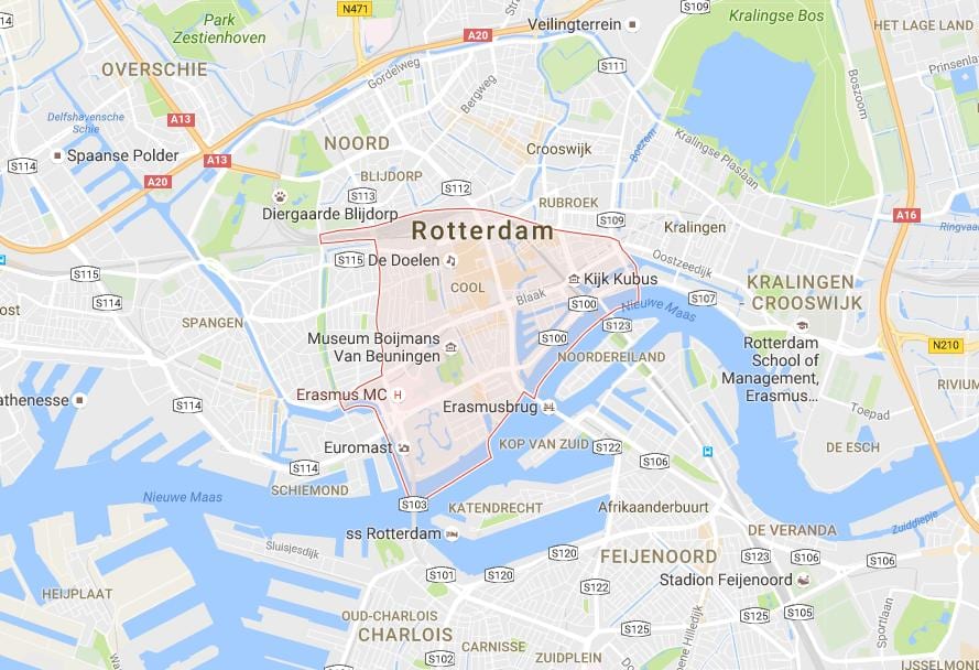 Rotterdam centre karta