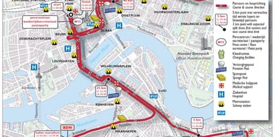 Karta över Rotterdam marathon 