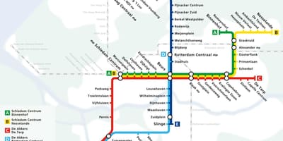 Rotterdam tunnelbana karta
