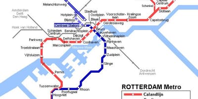Rotterdam kollektivtrafik karta